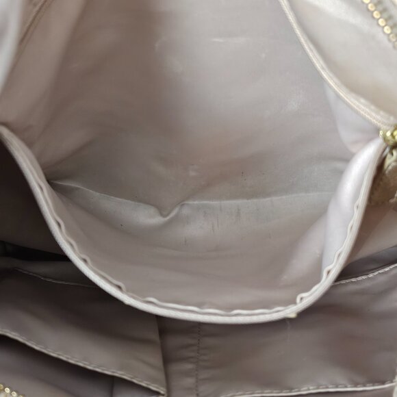 COACH Penelope Linen 2way Strap Turnlock Signature Cream Gold Shoulder Bag COA - Picture 5 of 16